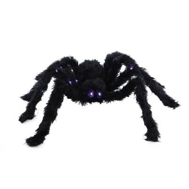 Imagem de Decoração Halloween Aranha Cobalt De Veludo Com Luz