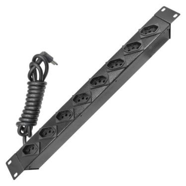 Imagem de Régua de Tomadas 8 Saídas 20A Padrão Novo NBR - Pier Telecom