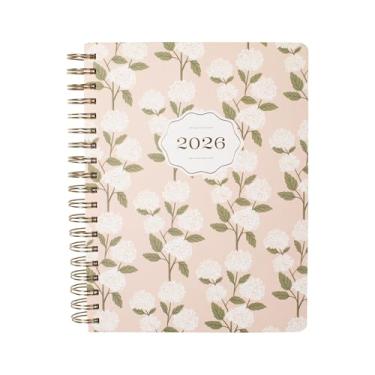Imagem de Fringe Studio 2026 Spiral Weekly Planner, agosto de 2025 - dezembro de 2026, 17 meses, capa de brochura, "HERITAGE HYDRANGEA", 20.3 cm L x 25.4 cm A, 240 páginas (844PA052)