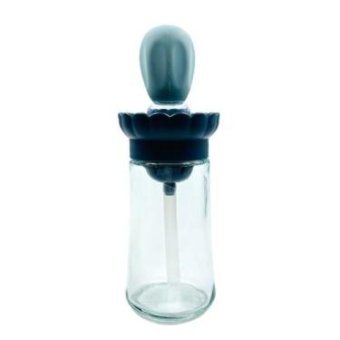 Imagem de Dispenser de Azeite e Óleo Com Pincel de Silicone 18cm - GENERIC, Azul