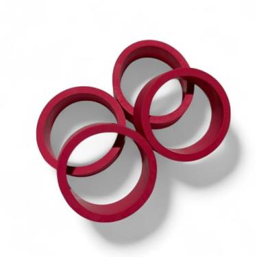 Imagem de 4 Pack of 1-1/2" Standard Size Rubber Red Flipper Rings for Most Pinball Machines