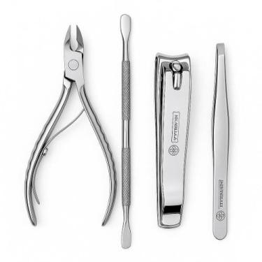 Imagem de Kit Alicate Espatúla 778-E Cortador de Unha e Pinça em Aço Inox Mundia