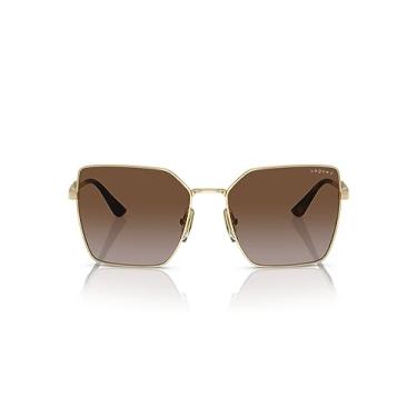 Imagem de Óculos de Sol Vogue Eyewear Polarizado 0VO4284S 848/T5 Tam 56 / Ouro - Lentes Marrom Gradiente