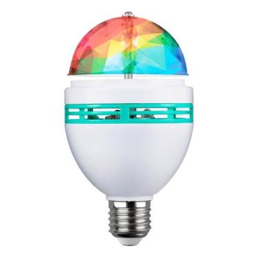 Imagem de Lâmpada Rgb Globo Giratório Luz Led Balada Festa Discoteca Dj Boate An