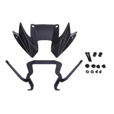 Imagem de Fabater Motocicleta Spoiler Frontal Winglet, Aumente a Extensão Estabilidade de Pilotagem do Descendente Aerodinâmica de Defletor de Defletor de Defletor Frente para CB500 2024 (Preto fosco)
