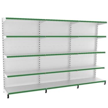 Imagem de Gôndola Parede Prateleira Lateral 1 Inicial + 2 Continuação - ELITE AÇ