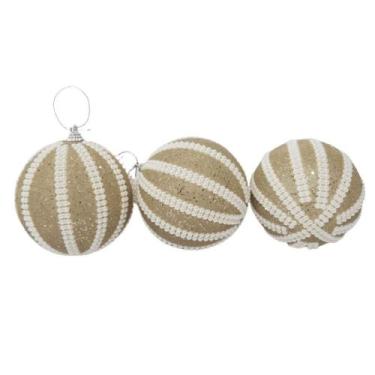 Imagem de Bola De Natal Kit Com 3 Unidades Kit 3 Pçs. - Carmella Presentes