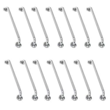 Imagem de Alça De Apoio Barra 80cm Inox Acessibilidade Kit 14 Unidades Idoso Def