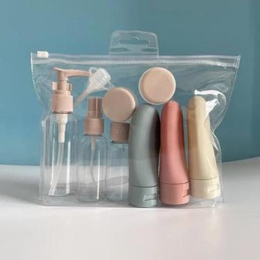 Imagem de Kit de Viagem com 11 Itens Frascos Potes Spray para Cremes Shampoo Per