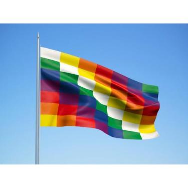 Imagem de Bandeira Whipala dos Povos Nativos de Sanfex - S0502 60 x 90 cm - Ligh