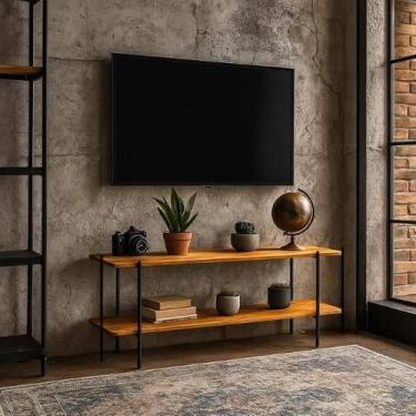 Imagem de Rack Para Sala Estante Decorativa Suporte TV Objetos - TB