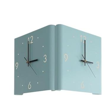 Imagem de Relógios de parede, novo relógio de parede LED para sala de estar, relógio de parede de canto duplo de arco criativo, relógio de parede de canto digital, relógio de parede mudo de instalação simples