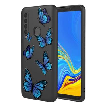Imagem de HTXWXJC Capa de celular para Galaxy A9 2018, capa para Samsung A9s SM-A920 à prova de choque flexível bumper TPU capa macia padrão borboleta capa de telefone para Samsung Galaxy A9 (2018) borboleta