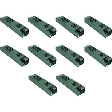 Imagem de Kit 10 fonte chaveada slim 60w 5a bivolt 12v ip20 galaxy