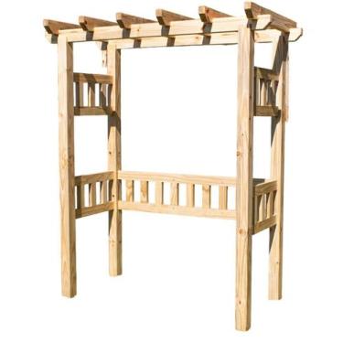 Imagem de Pergolado para jardim de madeira Pinus tratado 1,75x0,90 metros - Mode