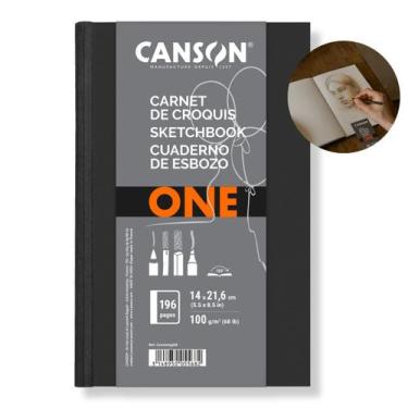 Imagem de Caderno Canson Sketchbook One 98fls Pequeno A5 14 x 21,6cm Gramatura 1