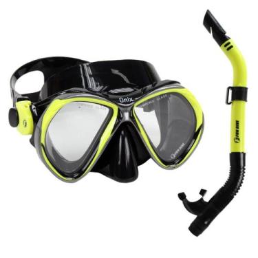 Imagem de Kit Mergulho Máscara Onix Silicone Snorkel Com Válvula Sk09 - FUN DIVE