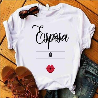 Imagem de Blusa T-shirt Camiseta Feminina Estampada -Frases Casal- Várias Estamp