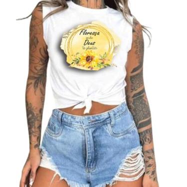 Imagem de Cropped T-Shirts Feminino Estampado - Cristã- Várias Estampas 13 - meg