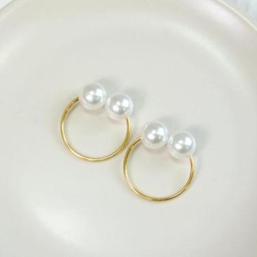 Imagem de Kit 10 Pçs Anel para Guardanapo 10 Lugares Pérola Dupla Grande 4x3cm A