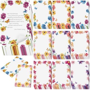 Imagem de Spiareal 100 cartões de notas em branco 10 x 15 cm em branco cartões de índice de cartões de agradecimento para bricolage escola, escritório, casamento, chá de bebê (colorido, 10 x 15 cm, floral)