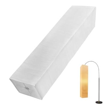 Imagem de Abajur de papel japonês de arroz, abajur de papel dobrável de substituição para sala de estar e quarto