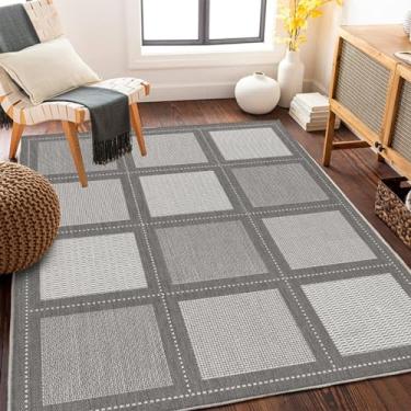 Imagem de HGTRH Tapete de acampamento ao ar livre à prova de intempéries 200 x 300 colorido, tapete de varanda impermeável pequeno leve, macio tapetes de tecido de veludo de cristal para molhar ao ar livre e