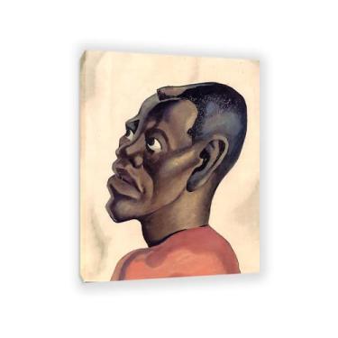 Imagem de Zeichn8u Thomas Hart Benton Pinturas Arte de Parede Cabeça Negra Reproduções de Arte Clássica Thomas Hart Benton Pôster em Tela para Sala de Estar Decoração de Parede de Casa 65 x 50 cm (66.0x48.3 cm