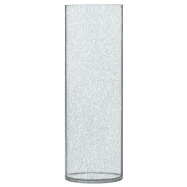 Imagem de JUZIHAI Vaso com textura de glitter prateado para flores, 9,9 cm x 30 cm, vaso de flores moderno para centro de mesa de casamento, decoração de casa