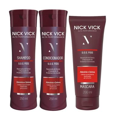 Imagem de Kit Nick Vick Sos Shampoo Condicionador E Máscara