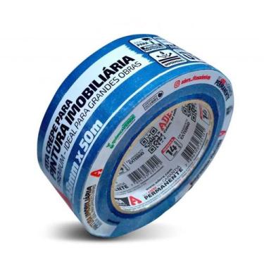 Imagem de Fita Crepe Imobiliária Azul - 45mm X 50 Metros - Adere - ADERE PRODUTO
