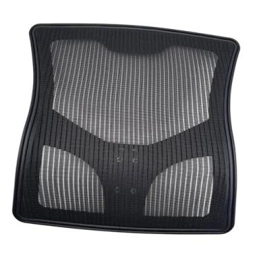 Imagem de oshhni Encosto para bicicleta ergométrica reclinada em malha respirável preta com furo para parafuso de 6 mm, acessório para cadeira de escritório e