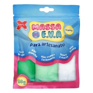 Imagem de Massa De Eva 50g 3 Cores Make + | Tons De Verde E Brancos