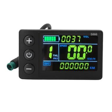 Imagem de RiToEasysports Velocímetro, Tela Colorida ABS à Prova de água Conector de 5 Pinos Retroiluminação Scooter Elétrica Display LCD para S866