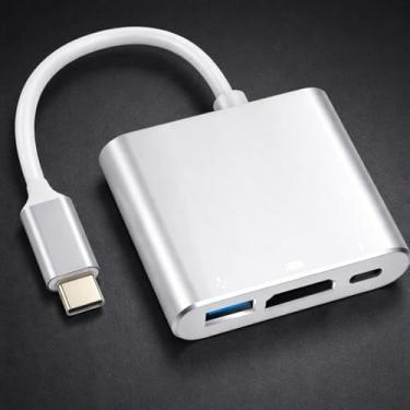 Imagem de Adaptador USB-C para HDMI 4K Hub USB 3.0 Carregamento rápido Compatibilidade com MacBook Thunderbolt 3 e DEX Android - Premium