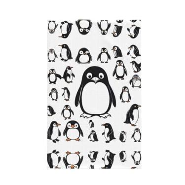 Imagem de XLLingL Toalhas de cozinha com estampa de pinguim fofo, panos de prato de microfibra, para decoração e limpeza de cozinha - 1 peça
