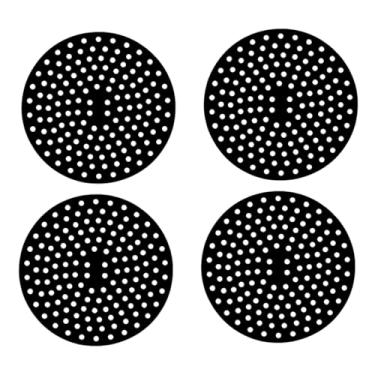 Imagem de Kit 4 Tapetes Preto de Silicone Protetor para Fogão de Indução, Redondo, 19 cm, Suporta até 230°C