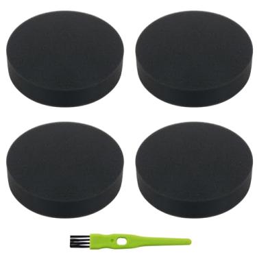 Imagem de ZZLZX 4 peças 1608225 filtro de esponja de algodão 1 escova de pó 13 x 3 centímetros motor lavável pré-espuma peças de reposição para aspirador de pó vertical preto