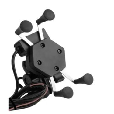 Imagem de Suporte Com Carregador Usb Para Moto Sp-ca55
