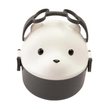 Imagem de Lancheira Infantil Marmita Ursinho C/ Colher Escola Trabalho - Clink, 