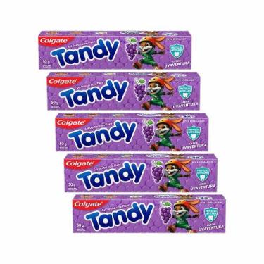 Imagem de Kit 5 Cremes Dentais Infantis Colgate Tandy Uva Ventura 50g