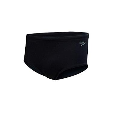 Imagem de Sunga Masculina Tradicional, Speedo, Acquaplus, Tecido Liso Resistente ao Cloro com Cadarço Interno, Tamanho Adulto, tamanho M - Preto