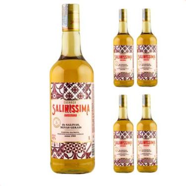Imagem de Kit com 4 Cachaça Salinissima Amburana 1000mL Envio Imediato