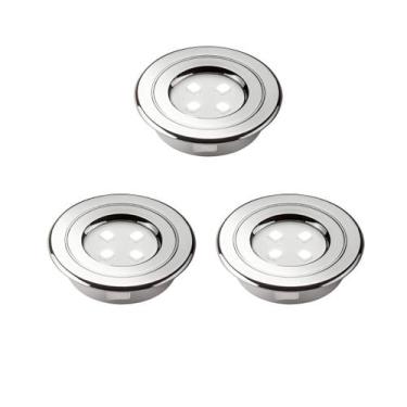 Imagem de 03 Luminaria Spot de embutir para Móveis MDF Madeira 6000k Frio Redond