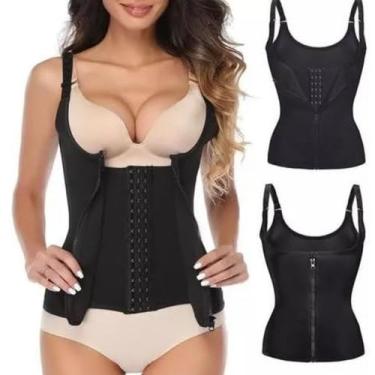 Imagem de Cinta Modeladora Com Ziper Feminina Abdominal De Dupla Compressão Mode