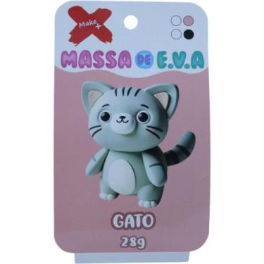 Imagem de Massa de EVA Criativa Gato C/04 Cores 28 G - Make+