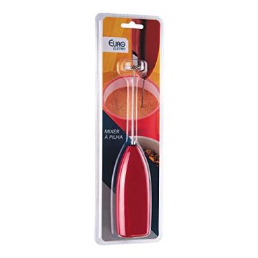 Imagem de Mixer Misturador Multiuso à Pilha Vermelho, MIX6491-VM, Euro Home
