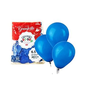 Imagem de 500 Bexiga Balão Liso Pequeno N° 6,5 Azul Escuro (10pct)