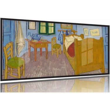 Imagem de Quadro Van Gogh Quarto em Arles Decorativo Para Sala 130x60 Moldura Preta 2x2