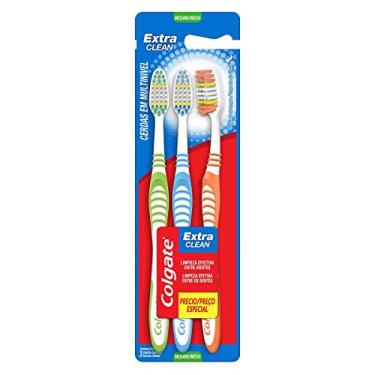 Imagem de Escova de Dente Colgate Extra Clean 3 unid Promo c/ Desconto